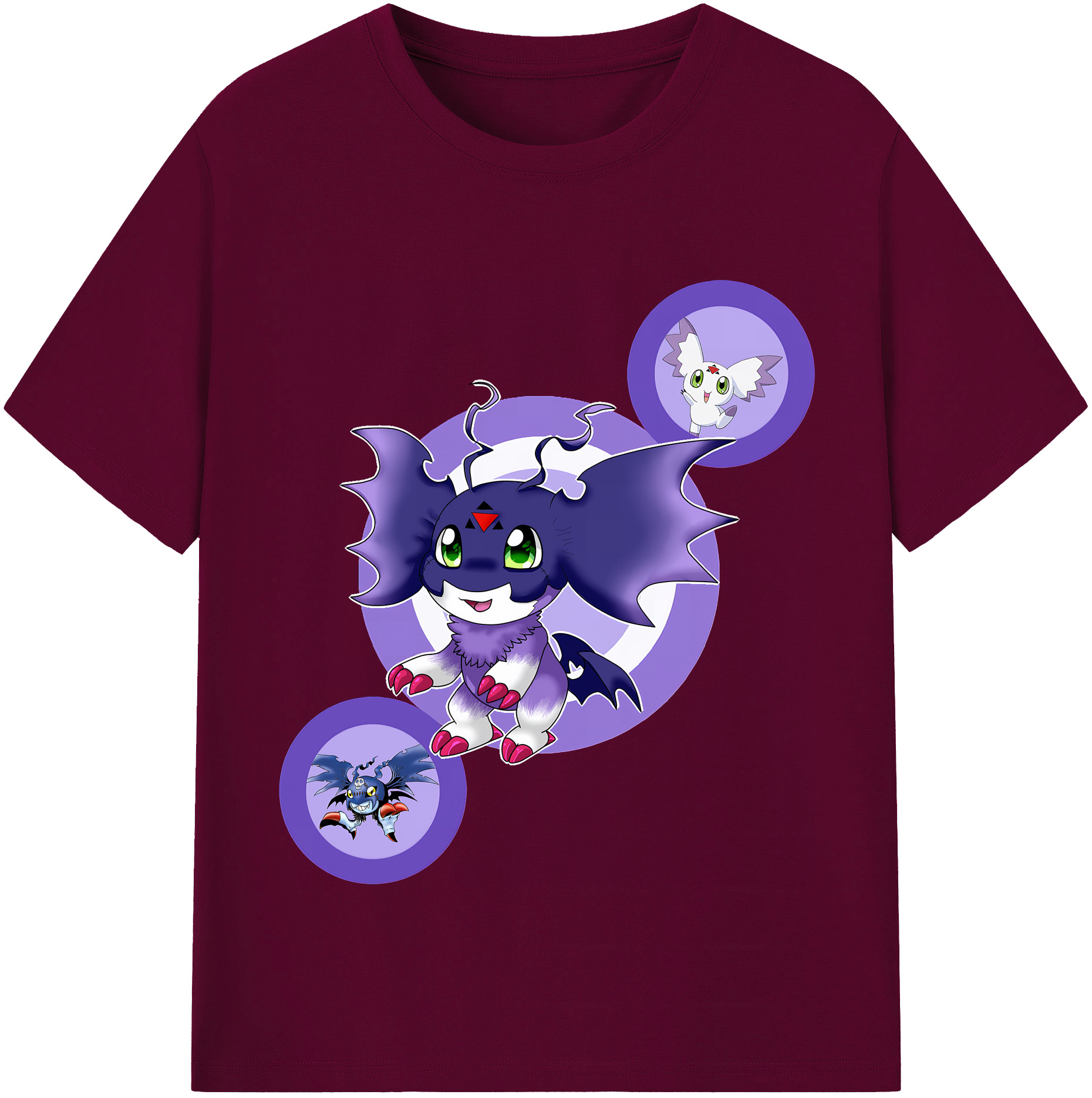 （画像用） Digimon デジタルモンスター/デジモン レディースカジュアルプリントTシャツ（綿100％）